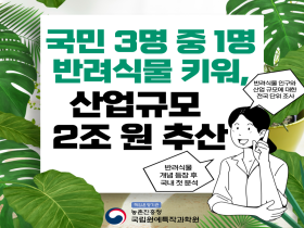 [썸네일 이미지] 국민 3명 중 1명 반려식물 키워, 산업규모 2조 원 추산