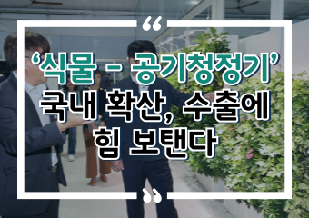 [썸네일 이미지] ‘식물-공기청정기’ 국내 확산, 수출에 힘 보탠다
