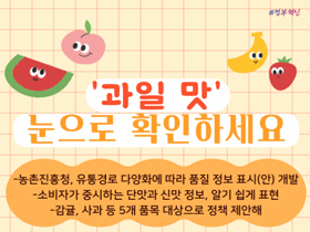 [썸네일 이미지] '과일 맛' 눈으로 확인하세요