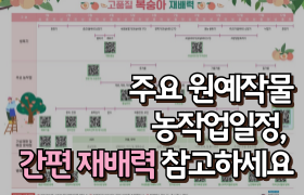 [썸네일 이미지] “주요 원예작물 농작업 일정, 간편 재배력 참고하세요”