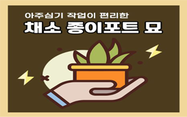 [썸네일 이미지] 채소 종이포트 묘, 아주 심기 작업 편리해요