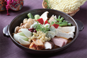 잣버섯부대찌개