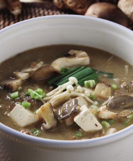 버섯청국장찌개