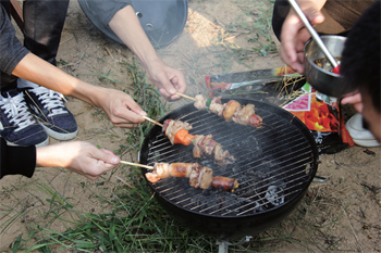 텃밭 꼬치 구이