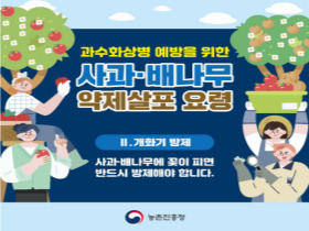 [썸네일 이미지] 과수화상병 예방을 위한 사과·배나무 약제살포 요령