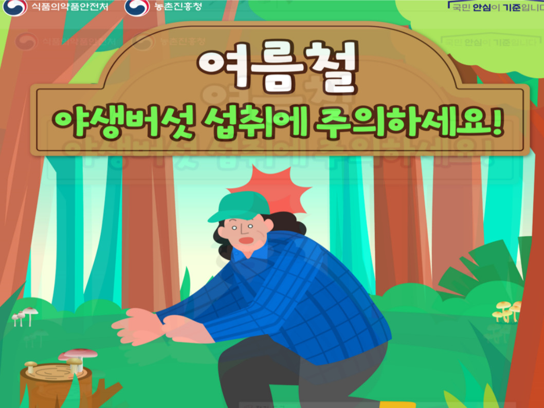 [썸네일 이미지] 여름철 야생버섯 섭취에 주의하세요!