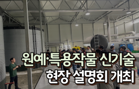 [썸네일 이미지] 농촌진흥청, 원예·특용작물 신기술 현장 설명회 개최