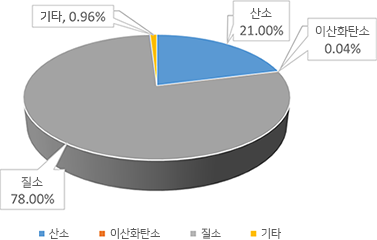 일반 대기환경의 기체 조성