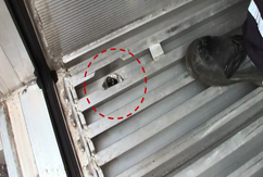 드레인 홀 확인