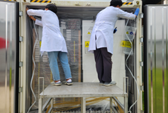 에어커튼 씰링 작업