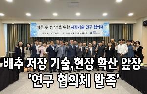 배추 저장 기술, 현장 확산 앞장 ‘연구 협의체 발족’ 